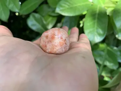 Pierre roulée Naturelle Pierre de Soleil A (20 g) -Inde