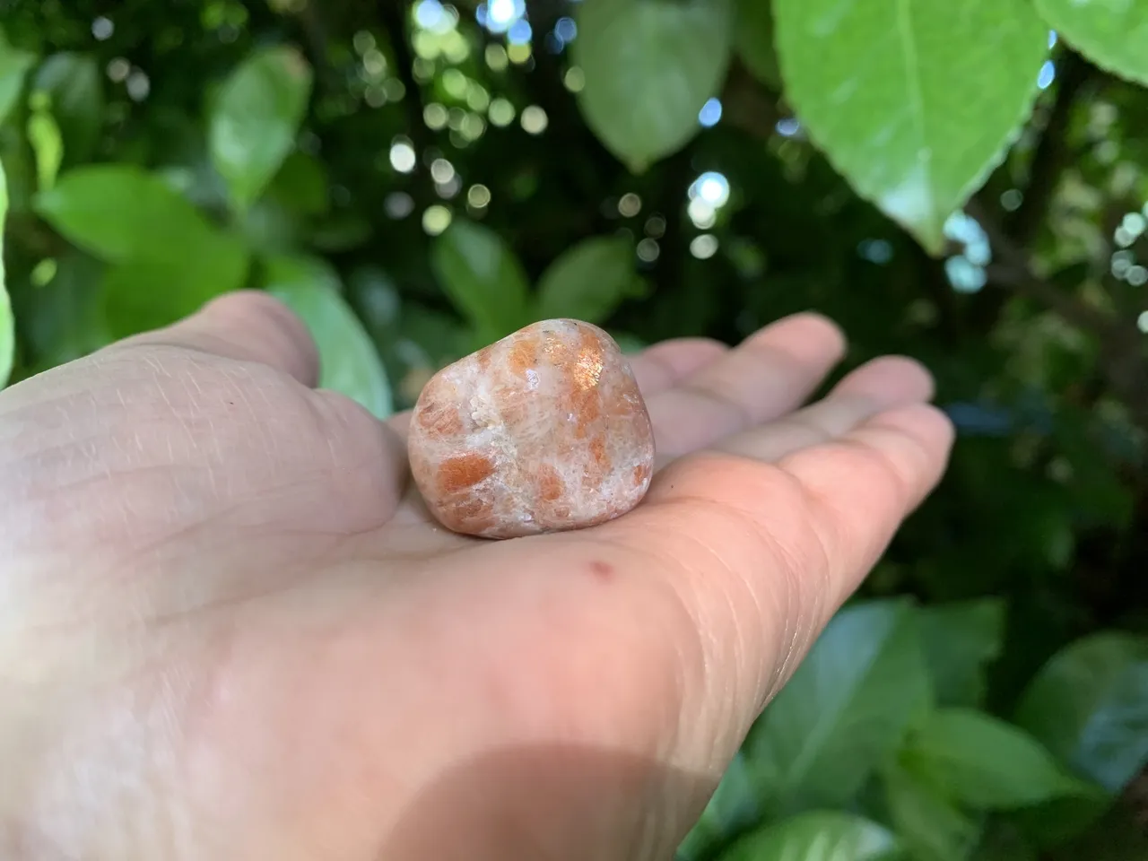 Pierre roulée Naturelle Pierre de Soleil A (20 g) -Inde