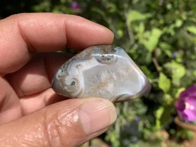 Pierre roulée Agate du Botswana Cristallisée AA+ (35 g) - Afrique Australe- Pierre Naturelle Qualité Exceptionnelle