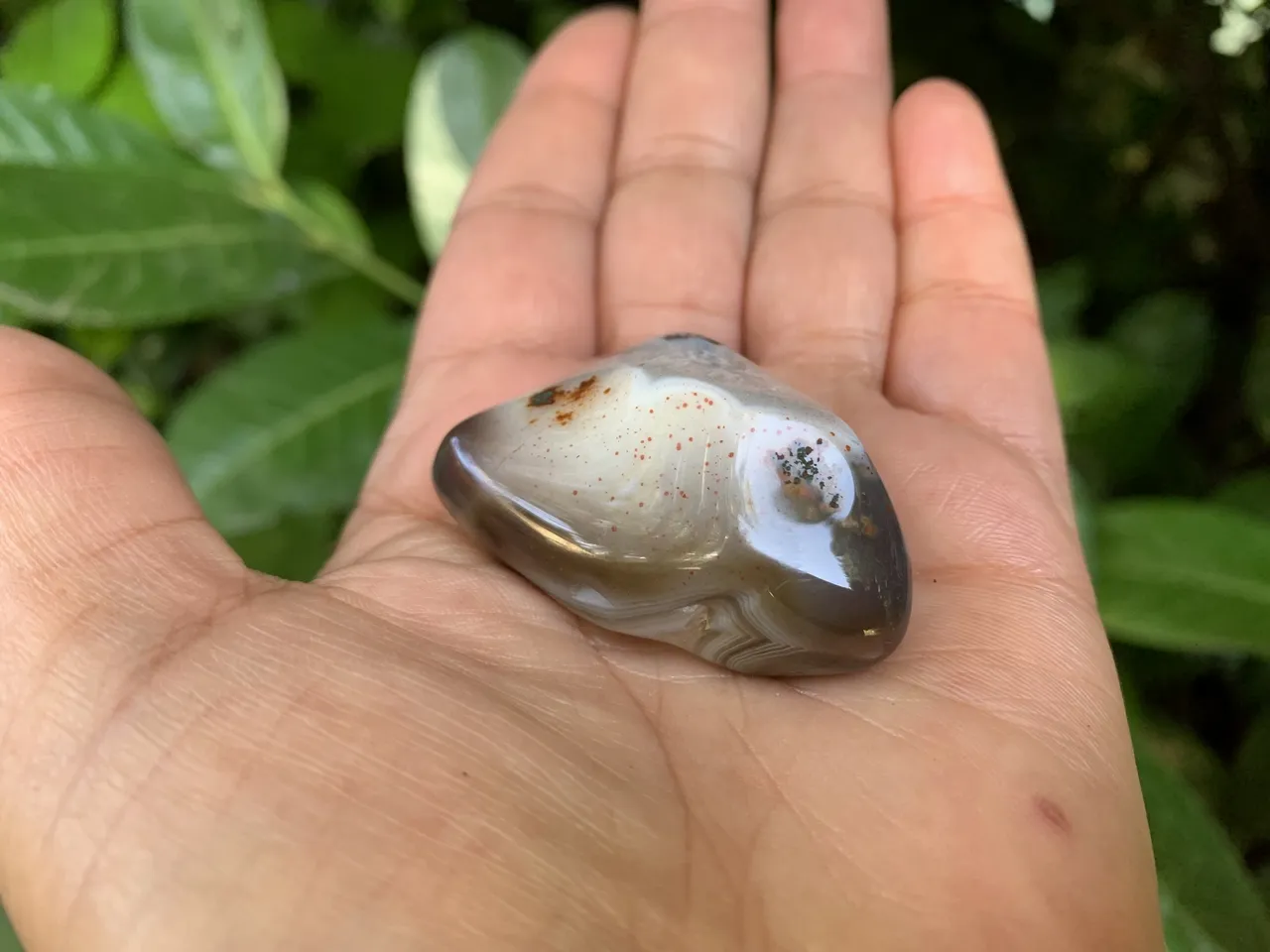 Pierre roulée Agate du Botswana Cristallisée AA+ (35 g) - Afrique Australe- Pierre Naturelle Qualité Exceptionnelle