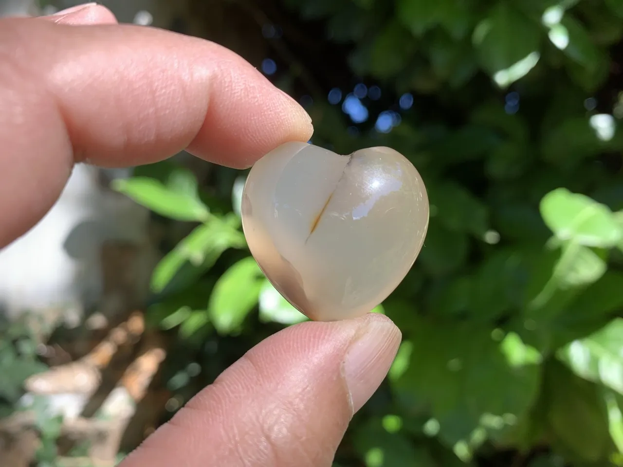 Cœur Agate du Botswana AA (21 g) - Afrique Australe - Pierre Naturelle Qualité Supérieure