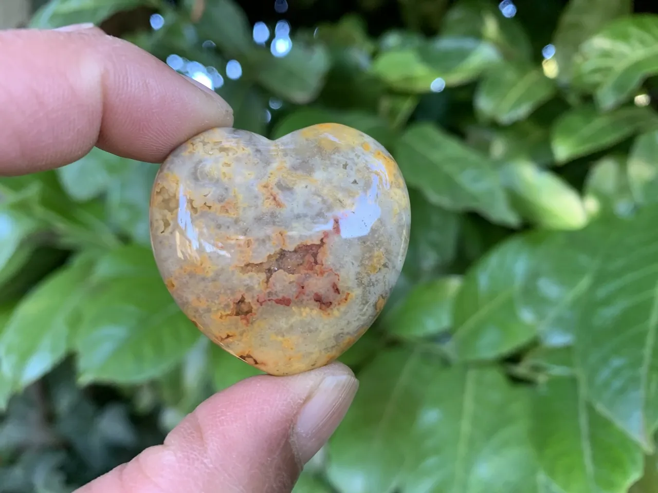 Cœur Agate Crazy Lace AAA (31 g) - Mexique - Pierre Naturelle Qualité Exceptionnelle
