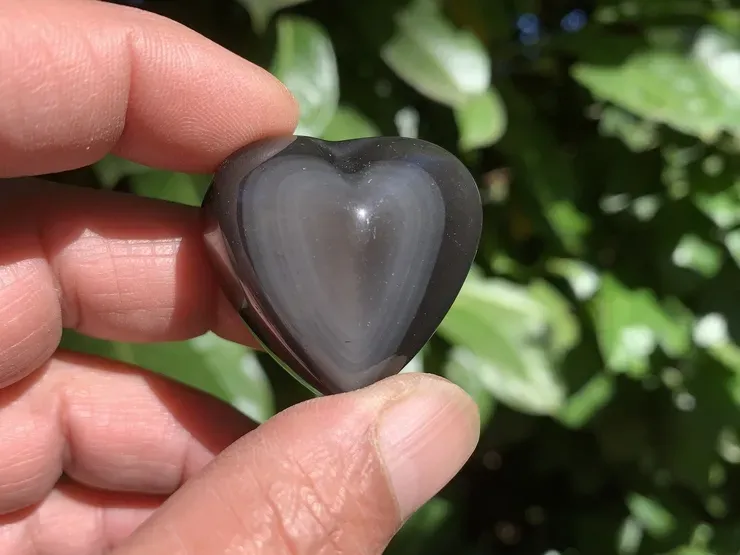 Cœur Obsidienne Œil Céleste AA (29 g) - Mexique - Obsidienne Naturelle   Rare Qualité Supérieure