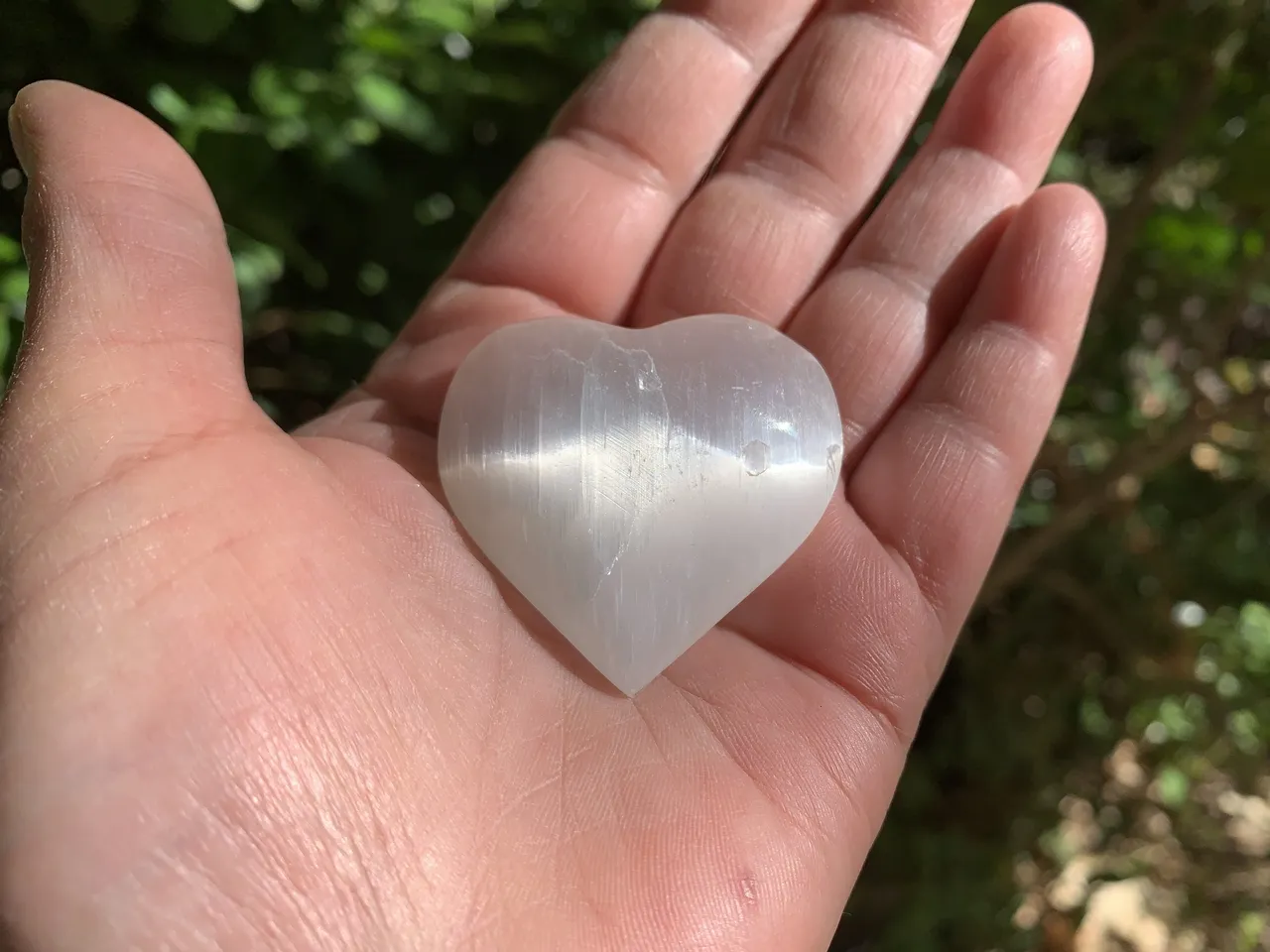 Cœur Sélénite AA (29 g) - Maroc - Pierre Naturelle Qualité Supérieure