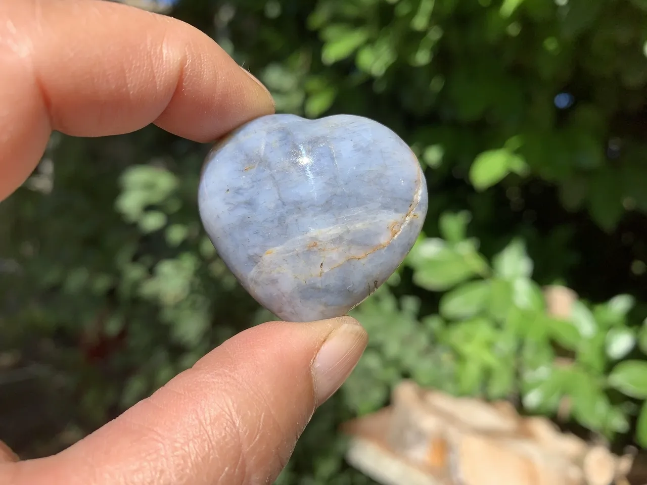 Cœur Opale Bleue A (37 g) -  Madagascar - Pierre Naturelle