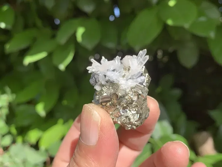 Amas Pyrite et Quartz AAA - Cristaux Naturels Qualités Exceptionnelles Brésil