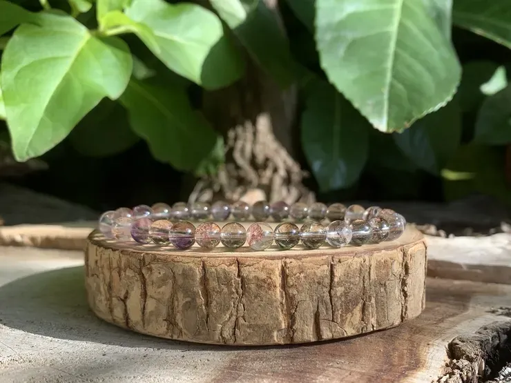 Bracelet Cacoxénite (Super Seven) AAA - Brésil - Pierre Naturelle Rare Top Qualité (la meilleure)