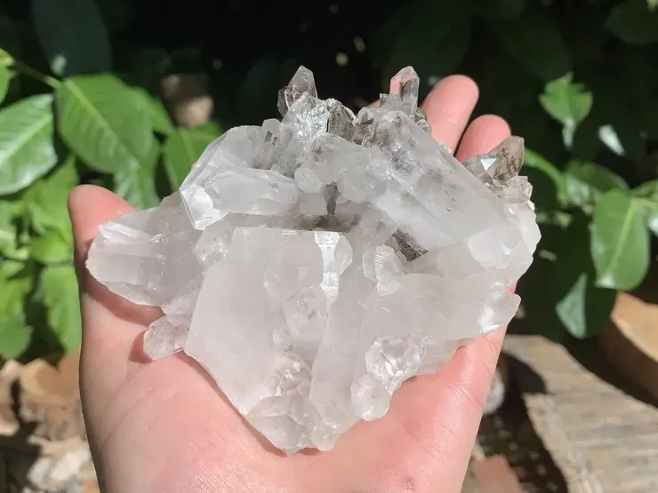 Amas cristaux Quartz chlorite A Naturel Brésil