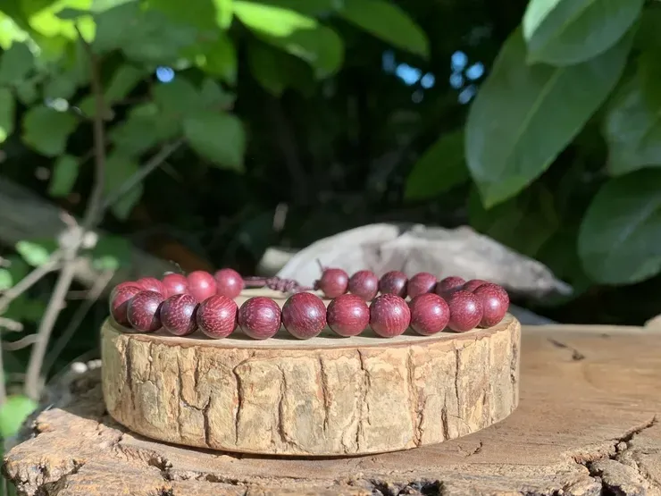 Bracelet Spirituel en Bois de Santal rouge d'Inde