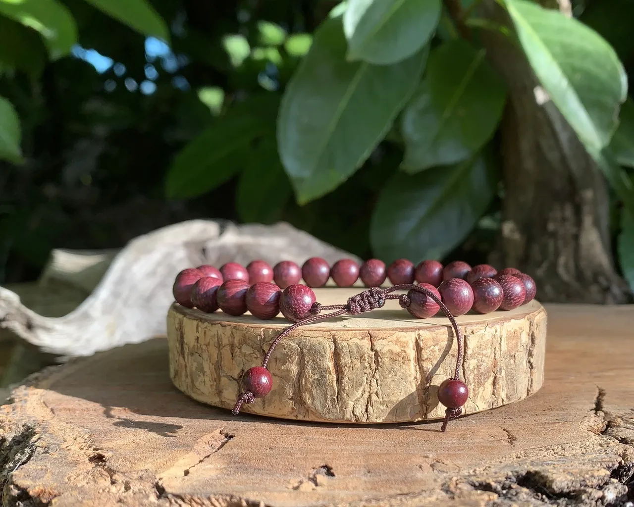 Bracelet Spirituel en Bois de Santal rouge d'Inde