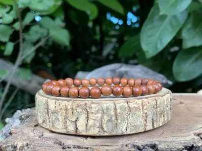 Bracelet Spirituel en Bois de Bayong d'Indonésie