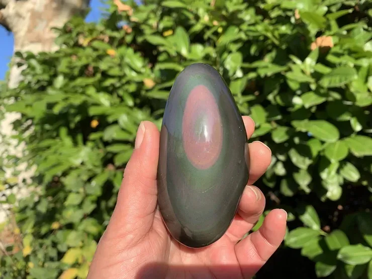 Galet Obsidienne Œil-Céleste AA - Pierre Naturelle Qualité Exceptionnelle Mexique