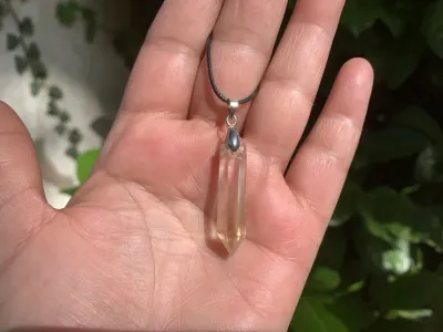 Cordon et pointe Citrine AA - Pierre Naturelle Rare (non chauffée) Brésil