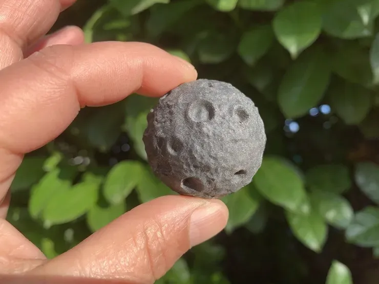Sphère Lune Obsidienne Argentée AA - Protection & Réalisation de Soi - Pierre Naturelle rare