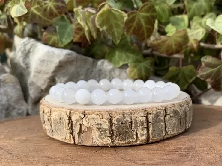 Bracelet Jade Blanc A Naturel - Chine