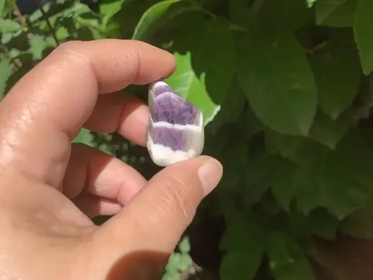 Pierre roulée Améthyste/Prasiolite AA - Quartz vert Naturel Rare - Zambie Pierre roulée Améthyste/Prasiolite AA - Quartz vert Naturel Rare - Zambie