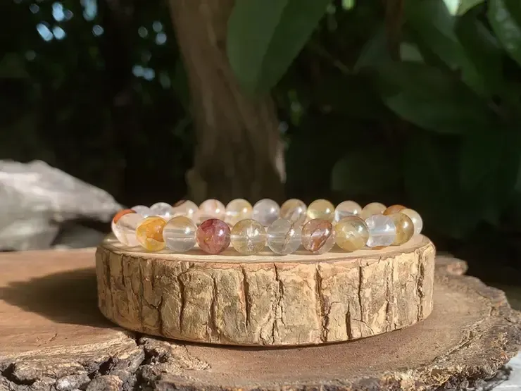 Bracelet Quartz ferrugineux naturel AA - Force Vitale & Ancrage - Brésil