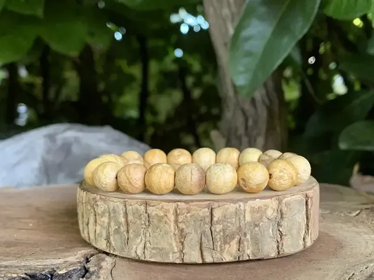 Bracelet Palo Santo naturel - Bois sacré du Pérou