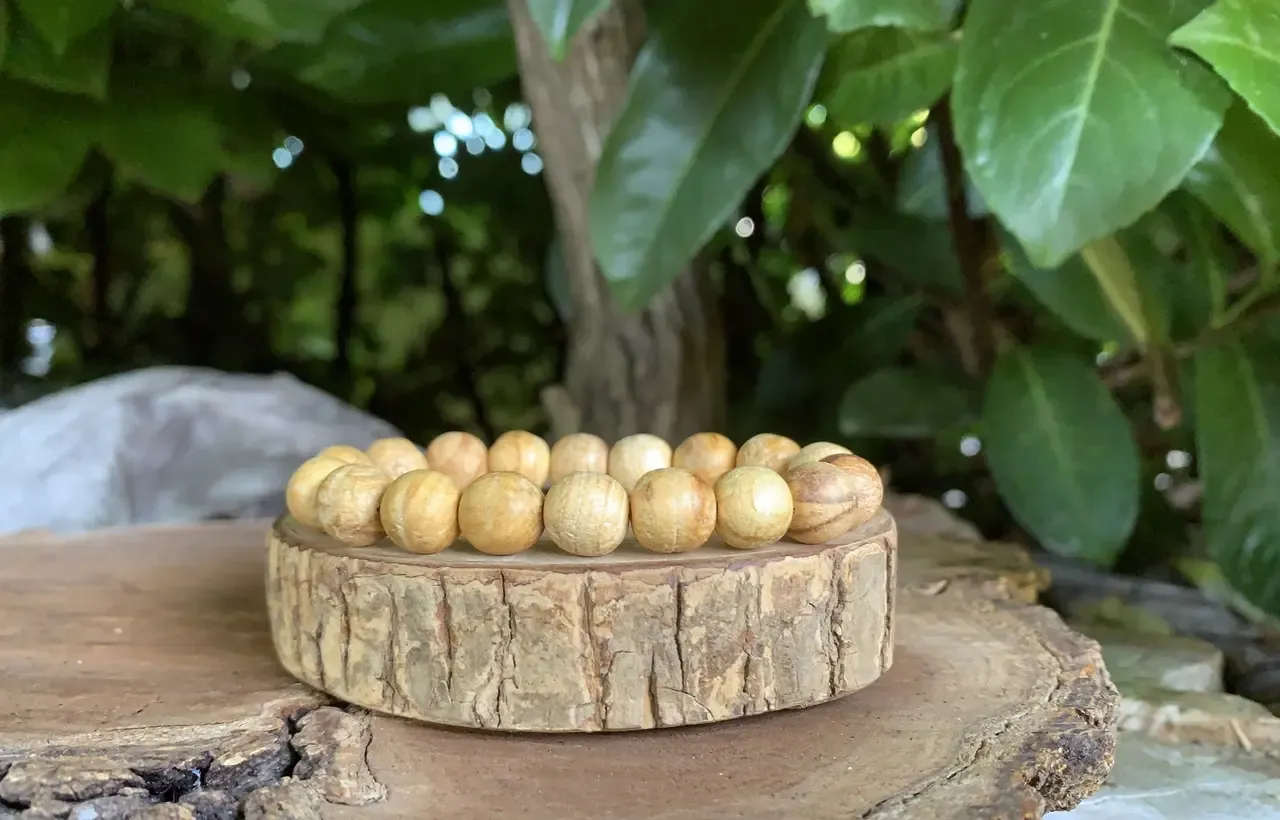 Bracelet Palo Santo naturel - Bois sacré du Pérou