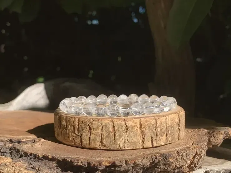 Bracelet Cristal de Roche naturel AA - Éveil & Vitalité