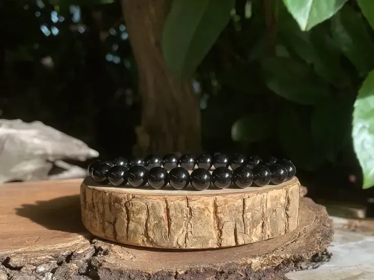 Bracelet Obsidienne noire naturelle AA - Protection & Ancrage