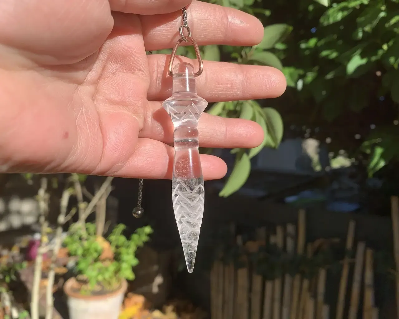 Pendule professionnel Thot Cristal de Roche AAA naturel - Pendule fait-main