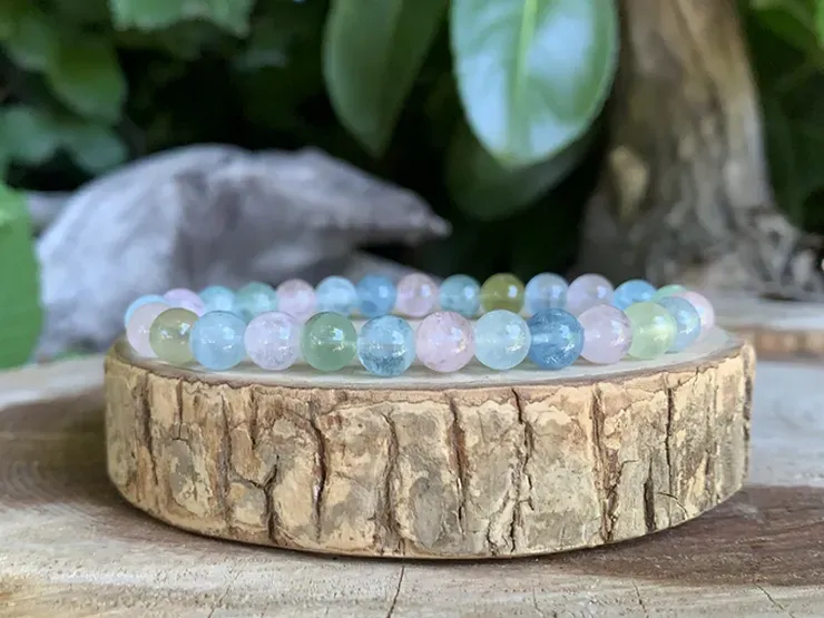 Bracelet Béryls AA+ - Brésil - Pierres Naturelles Qualités Exceptionnelles