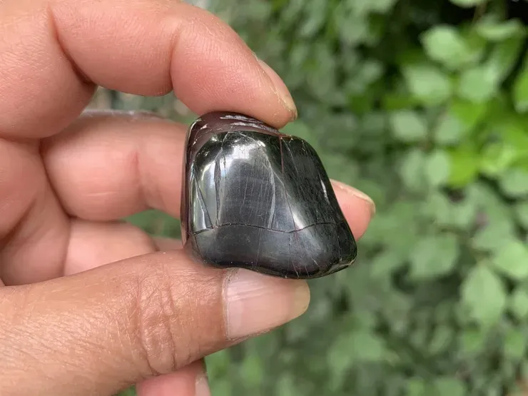 Pierre roulée Hématite A - Ancrage et Détermination - Pierre Naturelle Maroc (43 g)