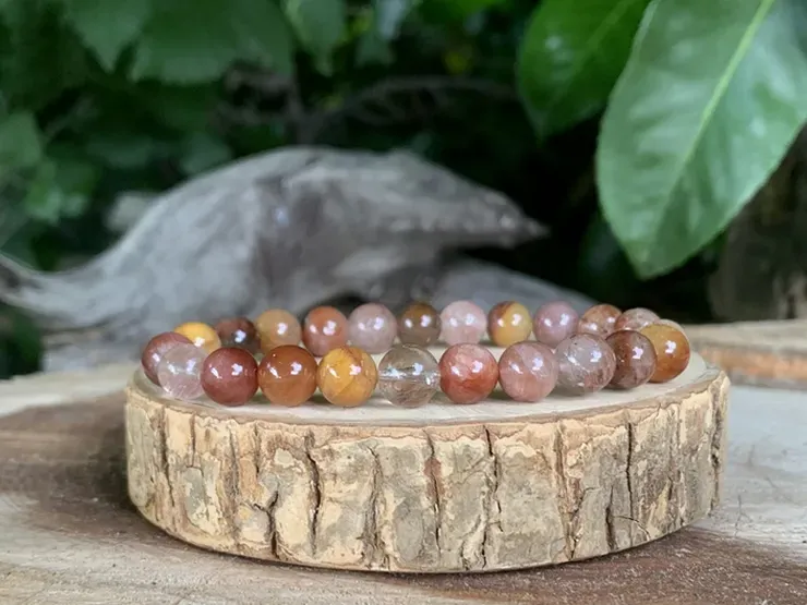 Bracelet Quartz Rutilé Rouge AA - Puissance & Confiance