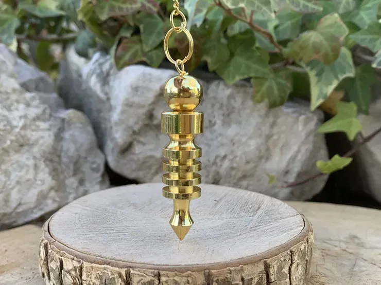 Pendule Egyptien Isis avec chambre témoin (Laiton plaqué) Pendule Professionnel et Expert Pendule Egyptien Isis avec chambre témoin