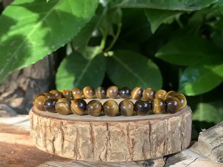 Bracelet en œil de tigre A – Protection et confiance en soi Bracelet Œil-de-Tigre A Naturel