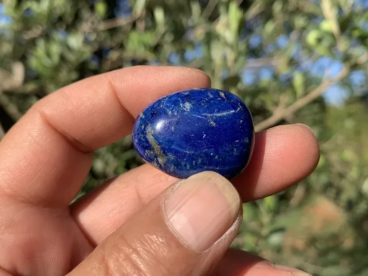Pierre roulée Lapis Lazuli AA+ (20 g) - Afghanistan - Pierre Naturelle Excellente Qualité