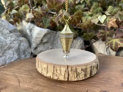 Pendule conique avec chambre témoin (Laiton plaqué)