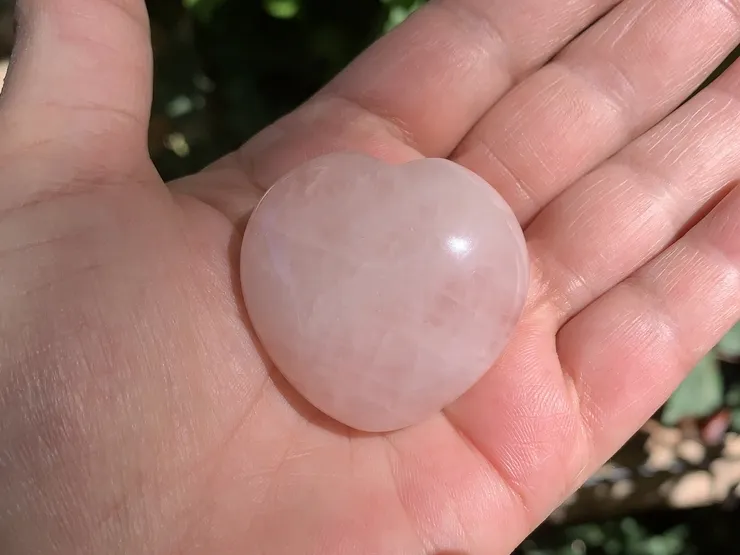Cœur Quartz rose AA naturel — Brésil