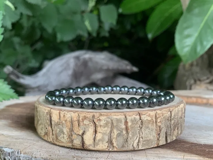 Bracelet  lithothérapie Hématite