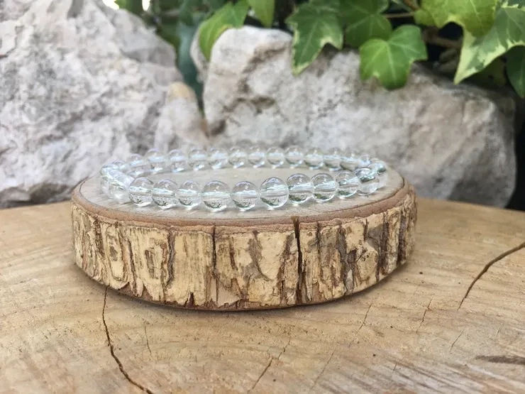 Bracelet Cristal de Roche AAA naturel — Quartz hyalin — Brésil