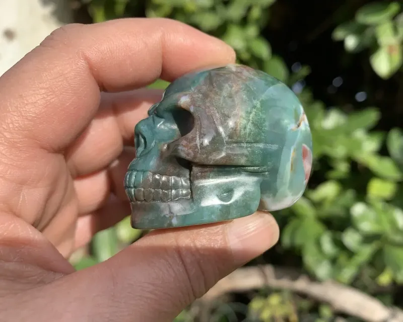 Crâne Agate Indienne AA (50 mm) Inde - Pierre Naturelle Qualité Supérieure