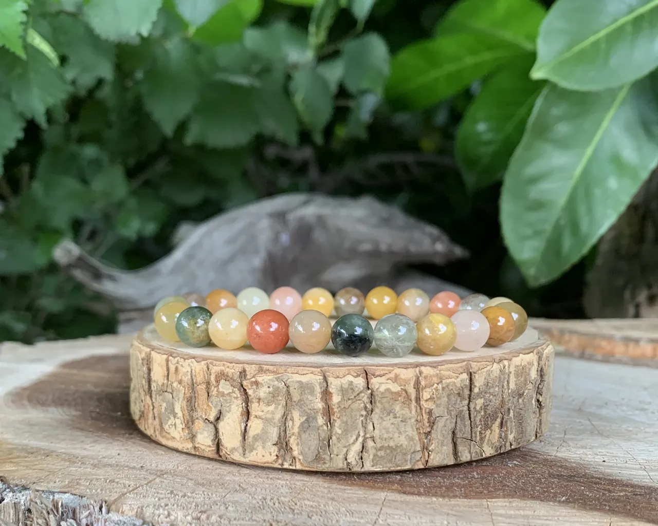 Bracelet Quartz Multicolore AA - Pierre Naturelle Qualité Supérieure Brésil