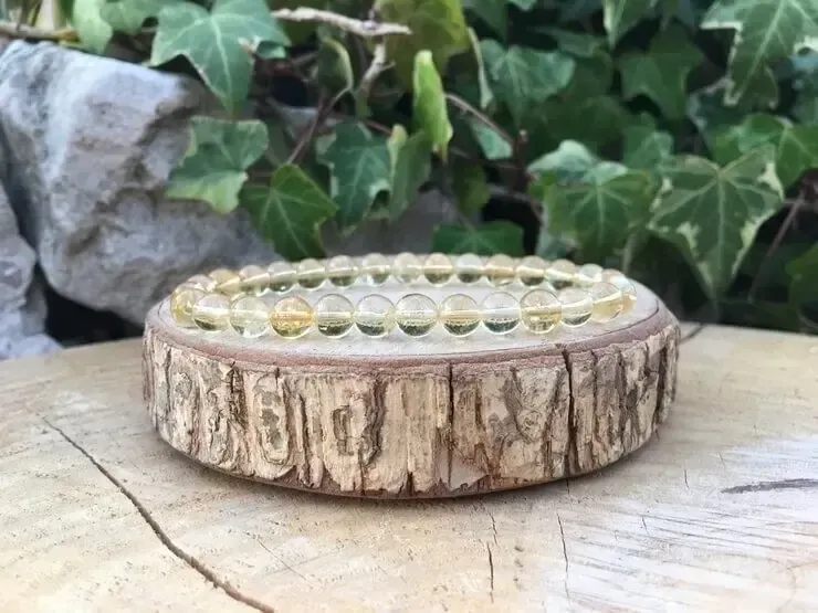 Bracelet Citrine AAA naturelle — Pierre non chauffée — Madagascar