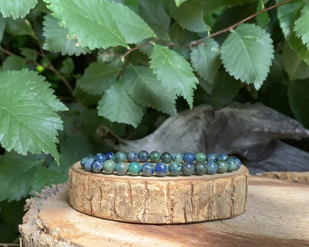Bracelet Azurite/Malachite A Naturelle - Clarté & Transformation - Pérou