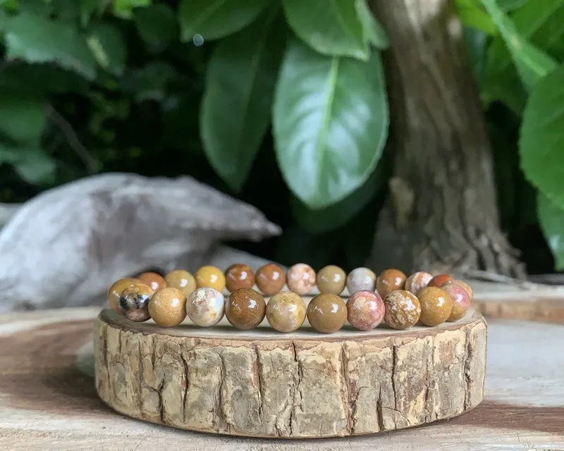 Bracelet Bois pétrifié A Naturel