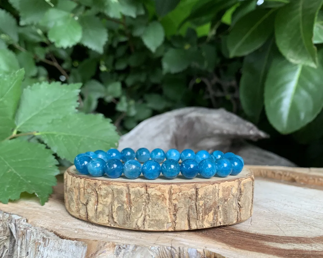 Bracelet Apatite Bleue AA naturelle