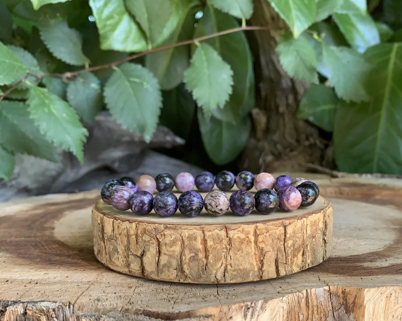 Bracelet Charoïte AA - Russie - Pierre Naturelle Rare Qualité Supérieure