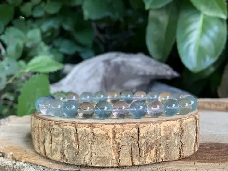 Bracelet Fluorine Multicolore AA - Lucidité et Équilibre - Pierre Naturelle Qualité Supérieure Chine