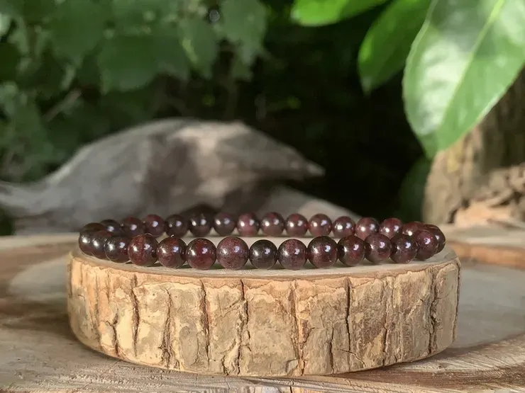 Bracelet lithothérapie Grenat Rouge Almandin A