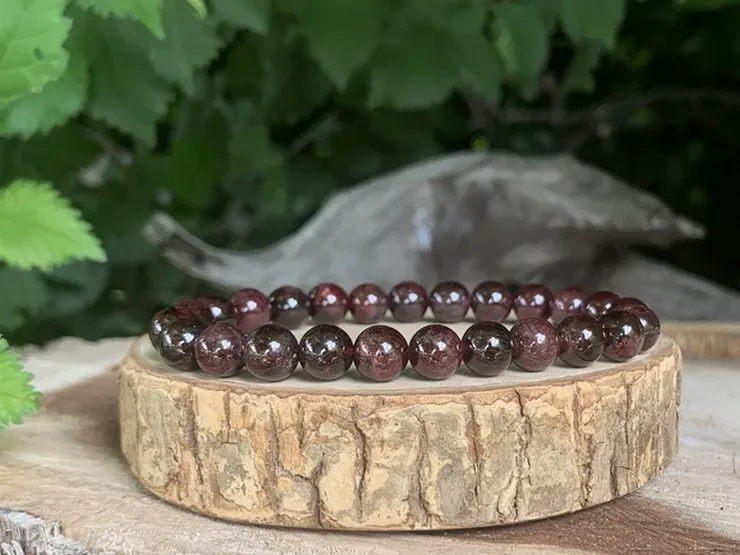 Bracelet Grenat Rouge Almandin AA 