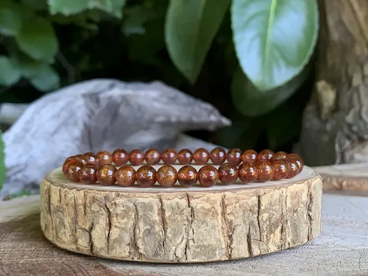 Bracelet Grenat Hessonite AA+