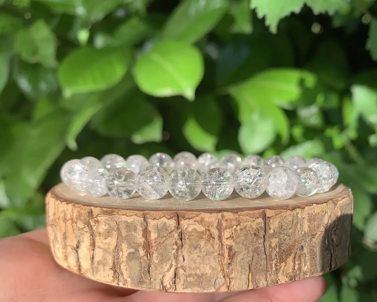 Bracelet Cristal de Roche craquelé