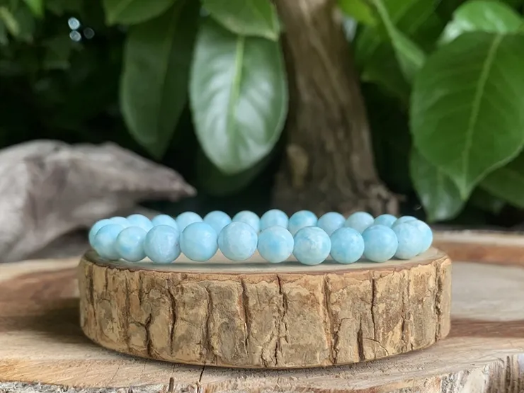 Bracelet Hémimorphite AA naturel — Perles haute qualité — États-Unis
