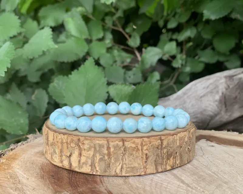 Bracelet Hémimorphite AA naturel — Perles haute qualité — États-Unis Bracelet Hémimorphite AA naturel — Perles haute qualité — États-Unis